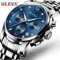 OLEVS 2858 Mode Herrenuhr Analog Quarz Armbanduhr Herren Diamant Luxusmarke Legierung Uhr 2020 Montre Homme Armbanduhr